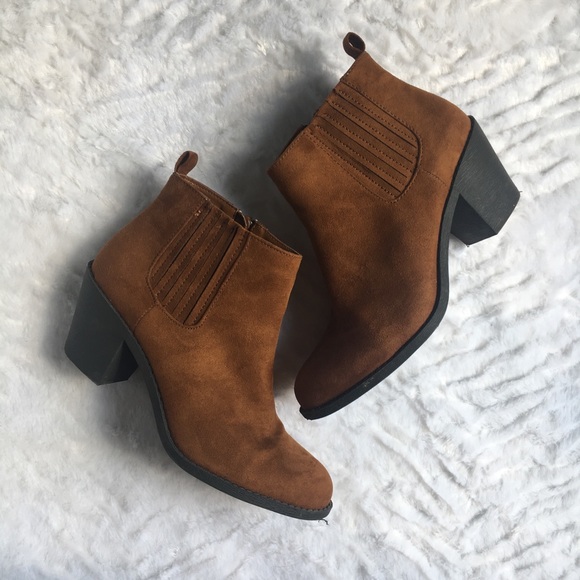 Forever 21 Shoes - Forever 21 Brown Heeled Booties